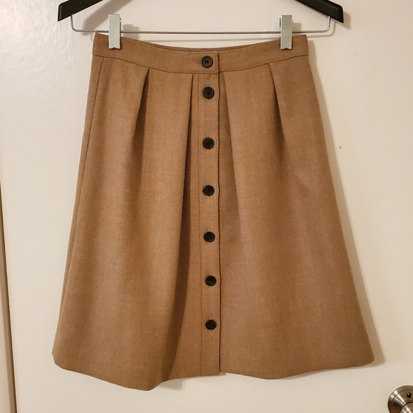 J. Crew Dresses & Skirts - J.Crew Wool A-line Skirt 0